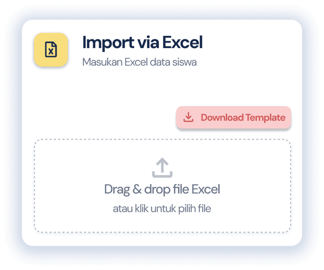 Preview import data siswa via Excel