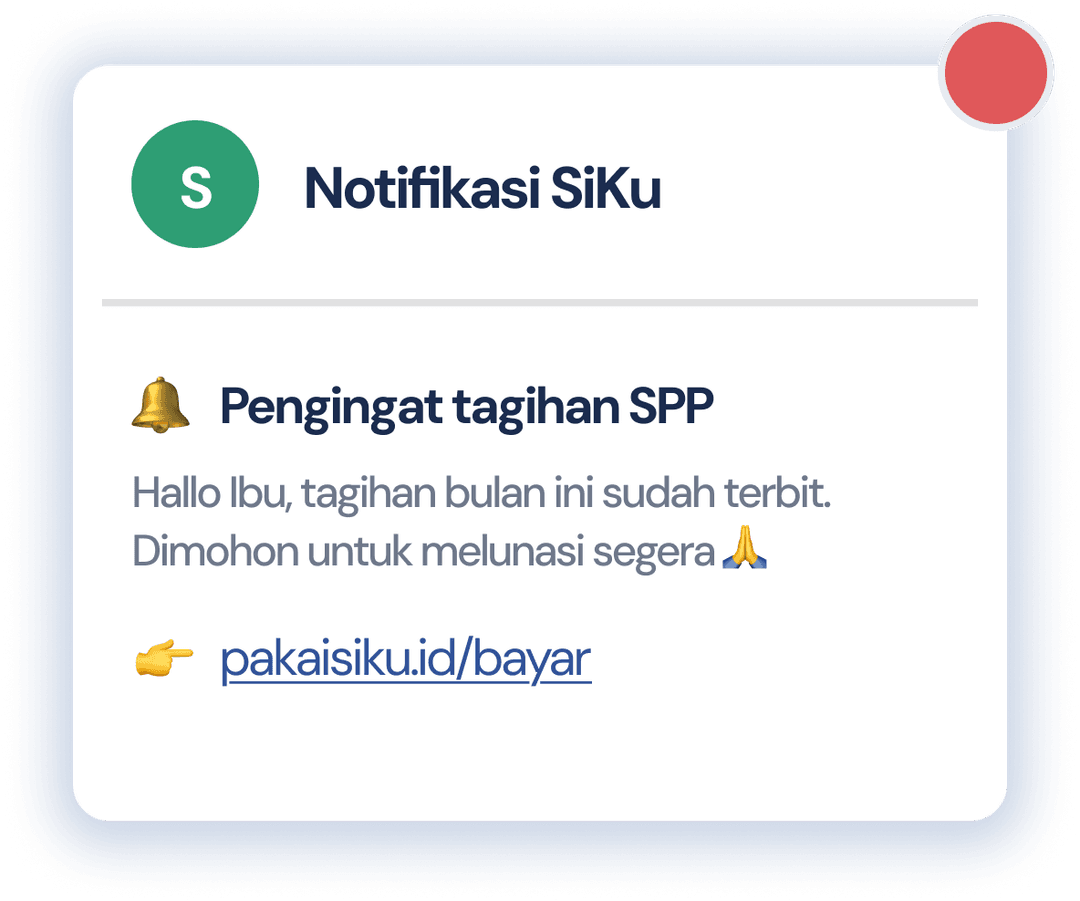 Preview notifikasi pengingat WhatsApp